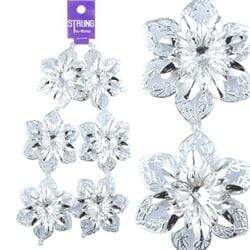 AussieSuperStore Jewellery Making Supplies Bright Silver Strung Beads Metal Flower (in 2 colors) Strung Beads Metal Flower | Jewellery Making Beads 9323823181024 BBS2014038